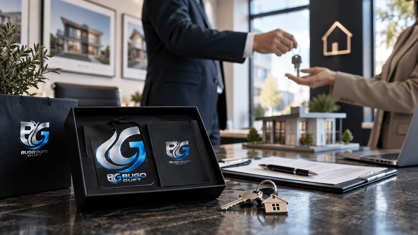 Custom Air Fresheners for Real Estate Agents and Key Handover for custom branded car air fresheners