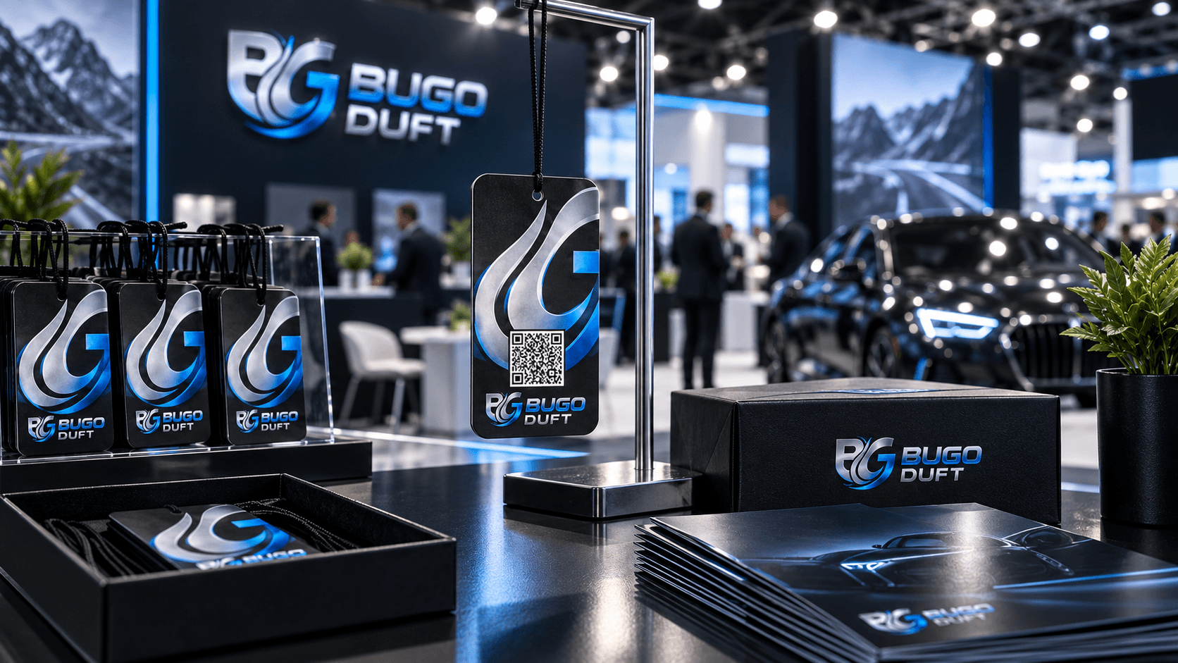 Duftbäume für Messen & Events: Giveaway mit Logo und QR-Code – individueller Duftbaum für Unternehmen